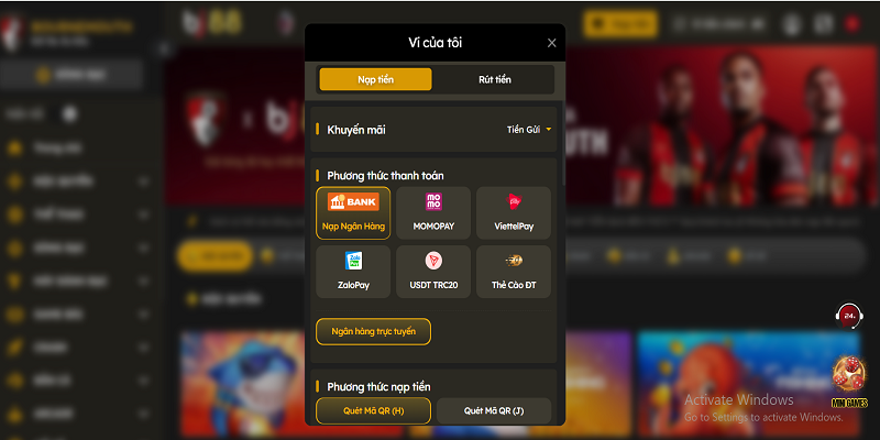 Nạp tiền Bj88 Nạp tiền Bj88 an toàn, tiện lợi